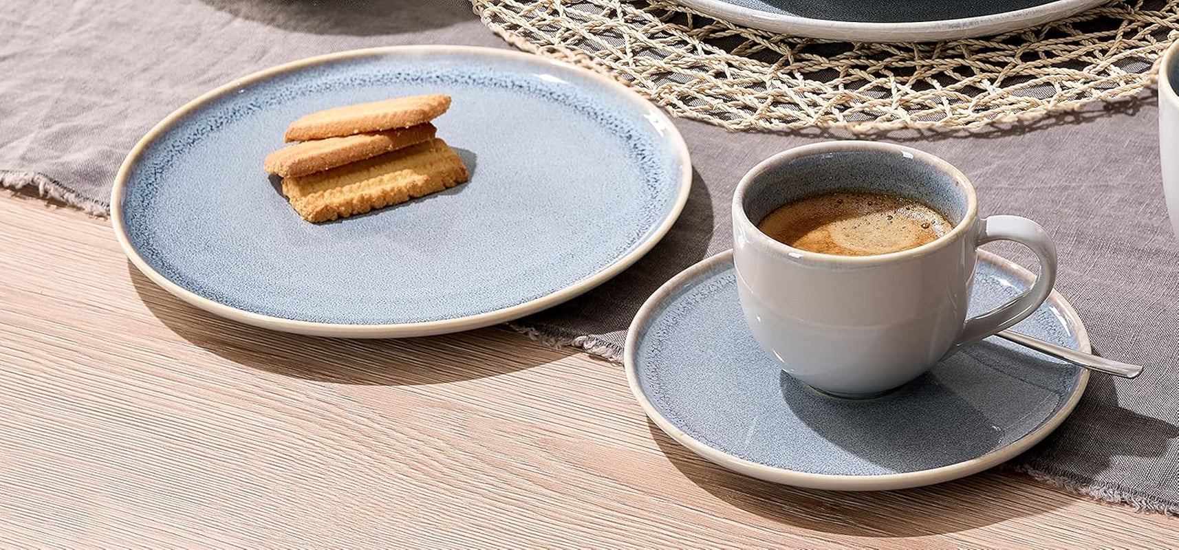 Serviciu de cafea Ritzenhoff & Breker Skagen Stone, 12 piese, gri-albastru