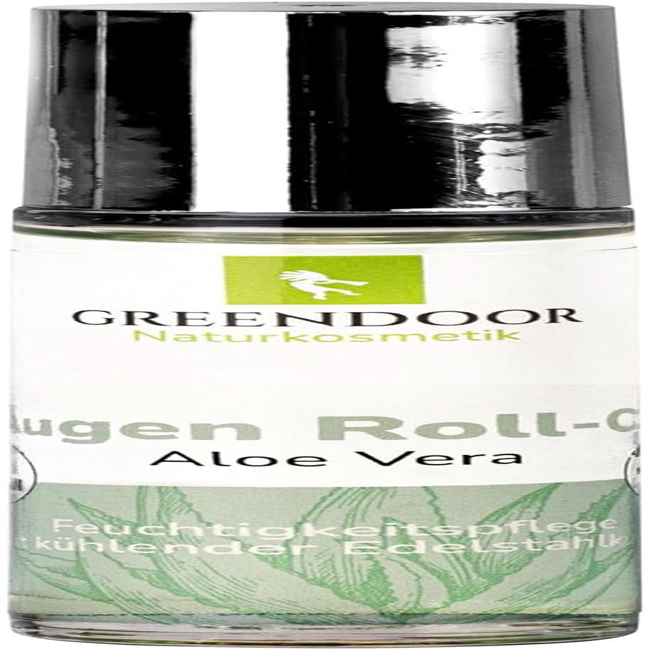 GREENDOOR Eye Roll-On Aloe Vera, natürliches Anti-Falten-Augenserum, 10 ml Kosmetik und Schönheit Naty Shop