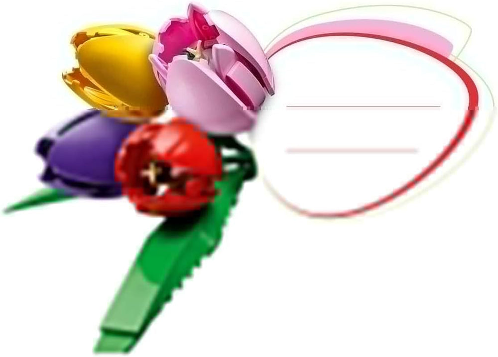 LEGO Botanicals Tulpenstrauß - Set mit Kunstblumen für Erwachsene - mit 14 künstlichen Tulpen in 5 Farben als DIY Deko - Geschenkidee zum Muttertag - 11501