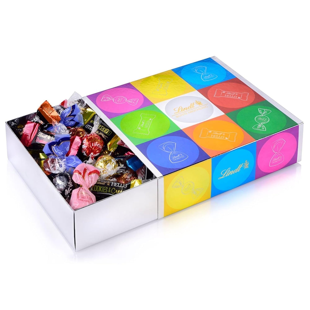 Lindt Chocolate LINDOR Home Office Box, verschiedene Mengen und Modelle Naty Shop Schokoladenbonbons 815 Gramm Mehrfarbige Mischung