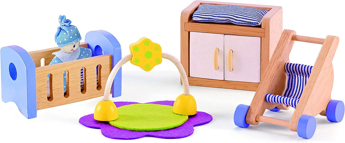 Hape E3459 – Kinderzimmer, klein Naty Shop Puppenhäuser Kinderzimmer