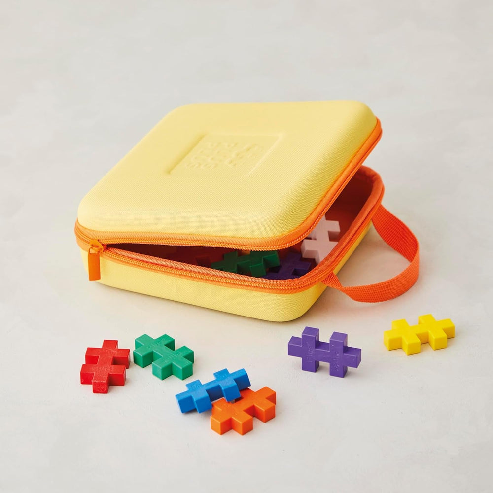 Plus-Plus 9603430 Geniales Konstruktionsspielzeug, Big Reisekoffer, Kreativ-Bausteine in praktischer Tasche mit Henkel, 15 Teile, 3430- Travel Case