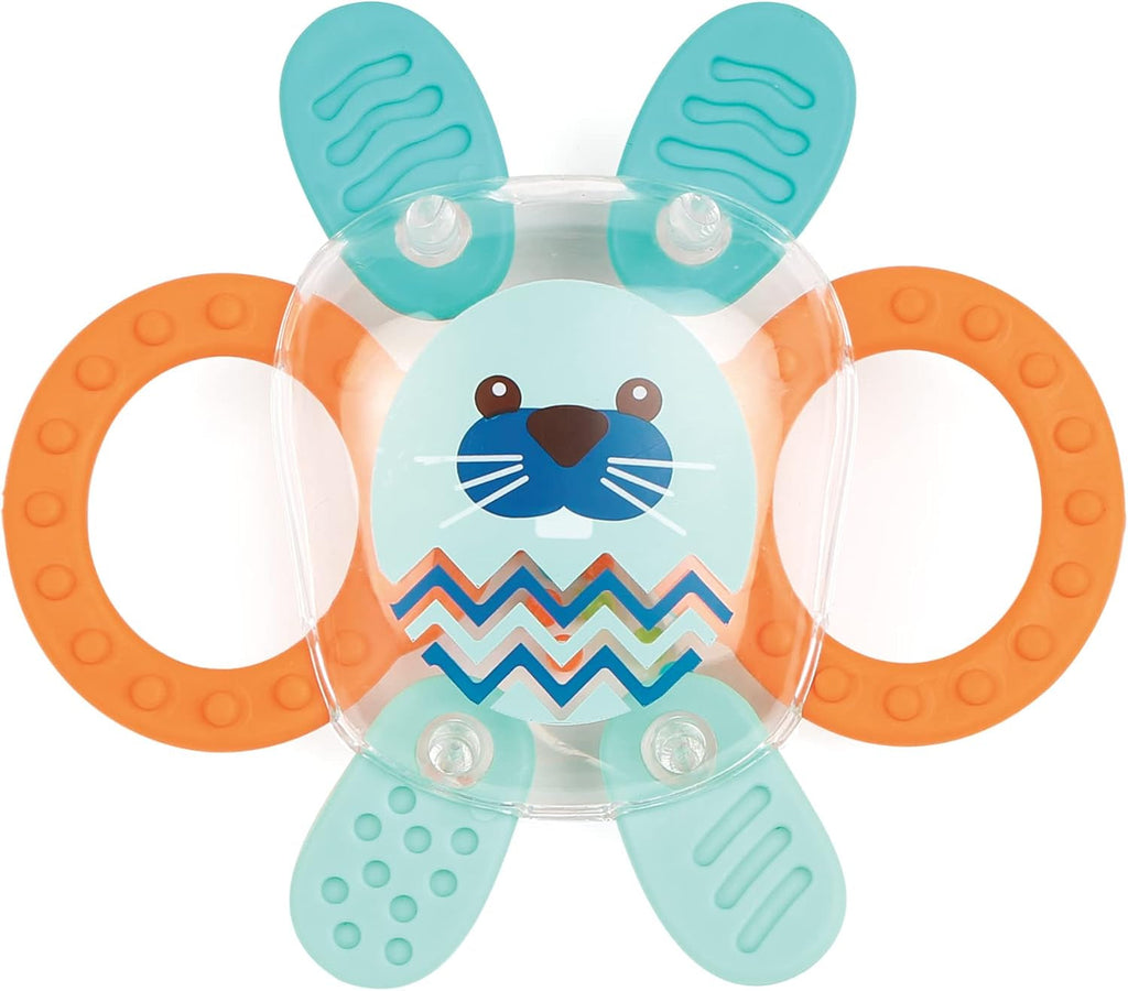 LUDI - Clopoțel Planet - Jucărie pentru copii - De la 3 luni - Culori vibrante, texturi diferite și formă originală - Promovează abilitățile motorii fine și dexteritatea Jucarii Bebe Naty Shop Iepure