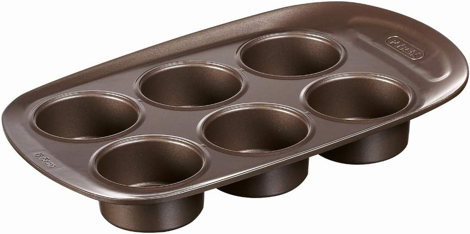 Pyrex BANDEJA 6 MAGDALENAS ASYMETRIA PX Muffinförmchen, Metall, Bunt, 6 Magdalena Formen und Bleche zum Backen Naty Shop 6 Magdalena