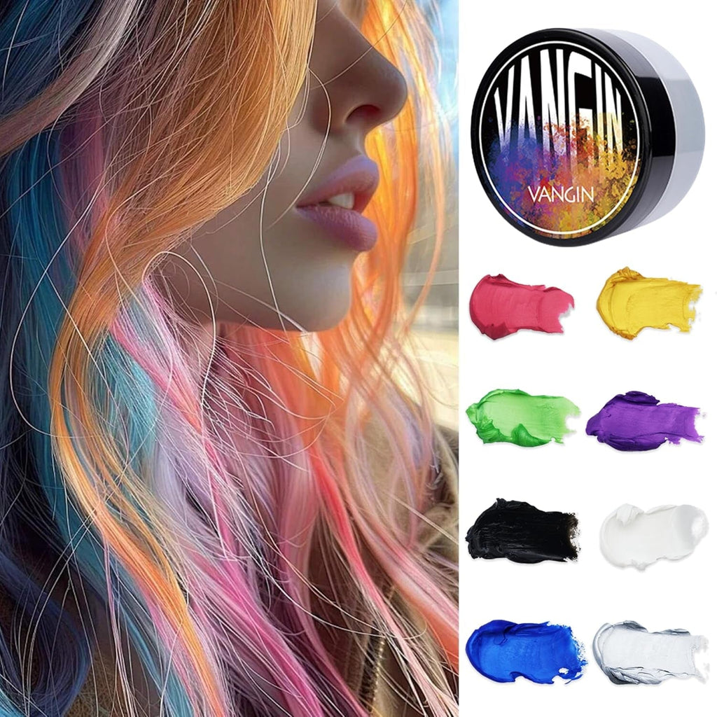 Vopsea de păr temporară verde, Styling Hair Tone pentru bărbați femei, Pomadă pentru coafură naturală, Ceară de vopsit părul pentru petreceri, Cosplay & Halloween, Crăciun, Vopsea de păr temporară cremă (100g, verde) Vopsea pentru par Naty Shop