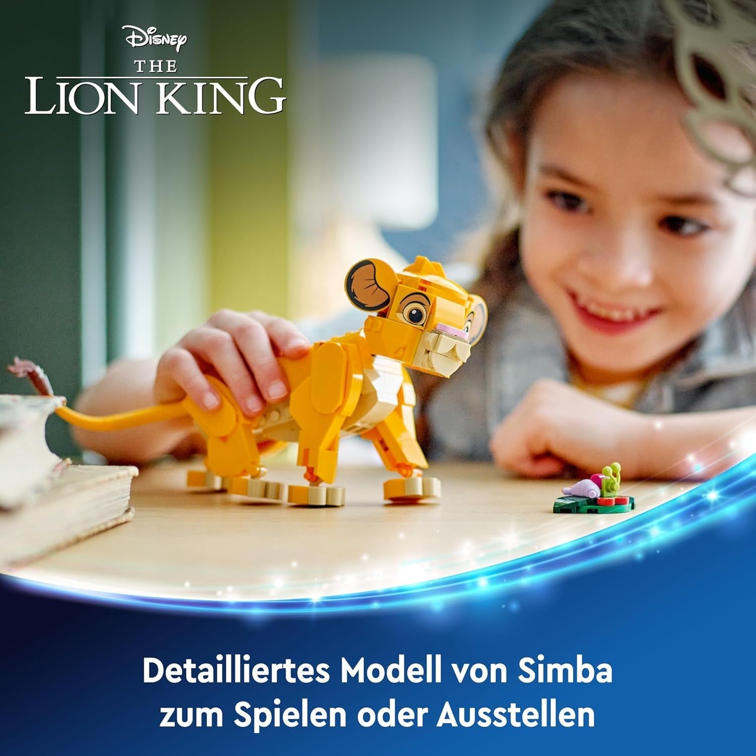 LEGO ǀ Disney Simba, das Löwenjunge des Königs, Bauspielzeug für Kinder, Fantasy-Spielset mit Löwenfigur, Coole Geschenkidee für Mädchen und Jungen ab 6 Jahren, Kinderspielzeug 43243