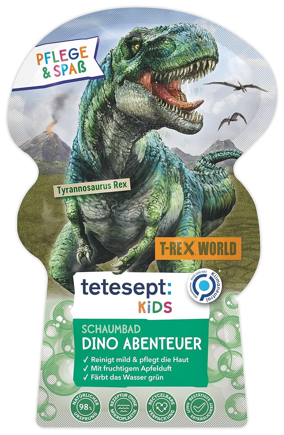 Tetesept Kids Dino - Badezusatz für Kinder, Schaum, färbt das Wasser grün, 40 ml Naty Shop Default Title