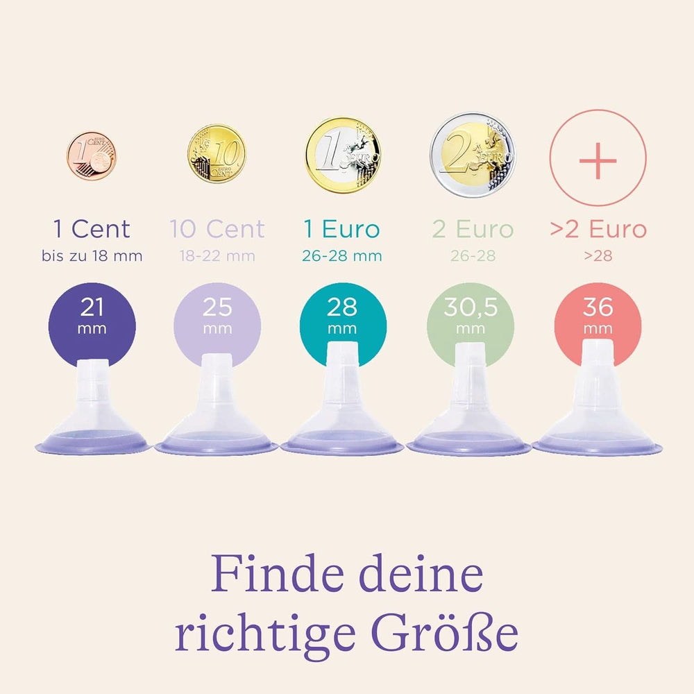 Lansinoh Milchpumpen mit Saugzubehör – Größe S (21 mm), 2 Stück Lebensmittel- und Stillzubehör Bebe Naty Shop