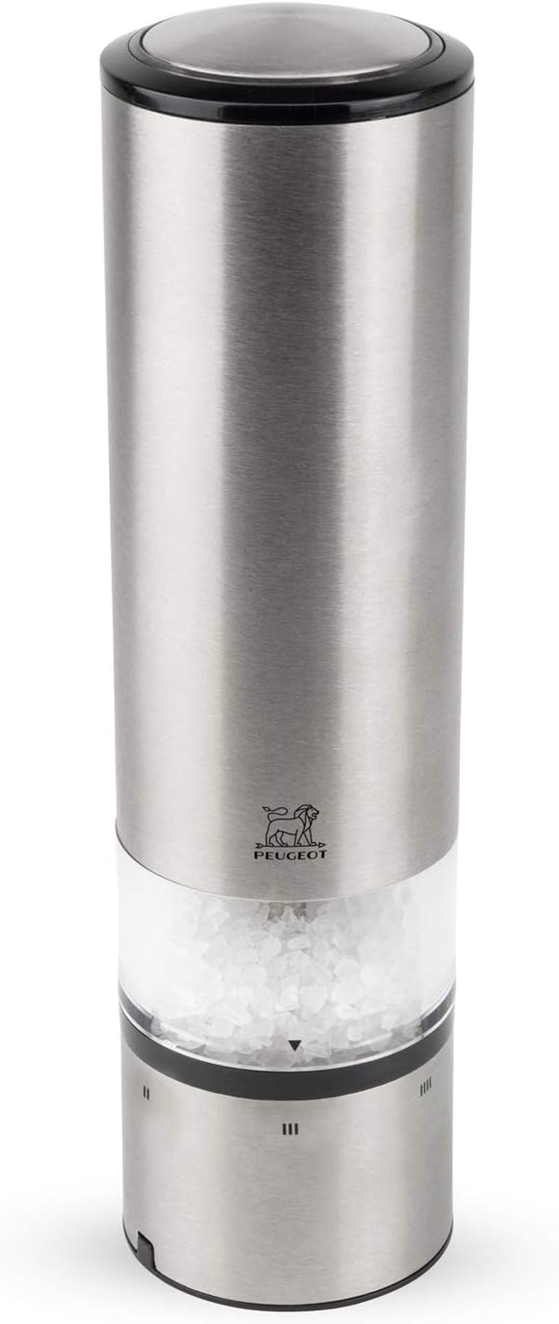 PEUGEOT Elis Sense elektrisches Pfeffer-/Salzmühlen-Set, Höhe: 20 cm, Edelstahl, silber Mühlen und Hobel Naty Shop Salzmühle