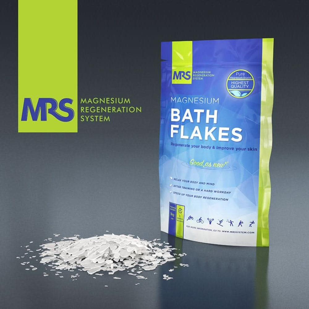 MRS 100 % natürliche Magnesiumchlorid-Flocken – ideales Badesalz für ein Fußbad, Vollbad und gegen Magnesiummangel – 4 kg Dusche und Bad Naty Shop