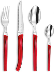 RISING SUN 24-teiliges Besteckset für 6 Personen, 18/0-Edelstahl mit Mikroverzahnung, Naty Shop