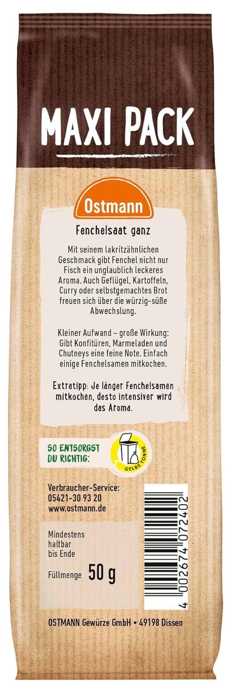 Ostmann Fenchelsaat ganz