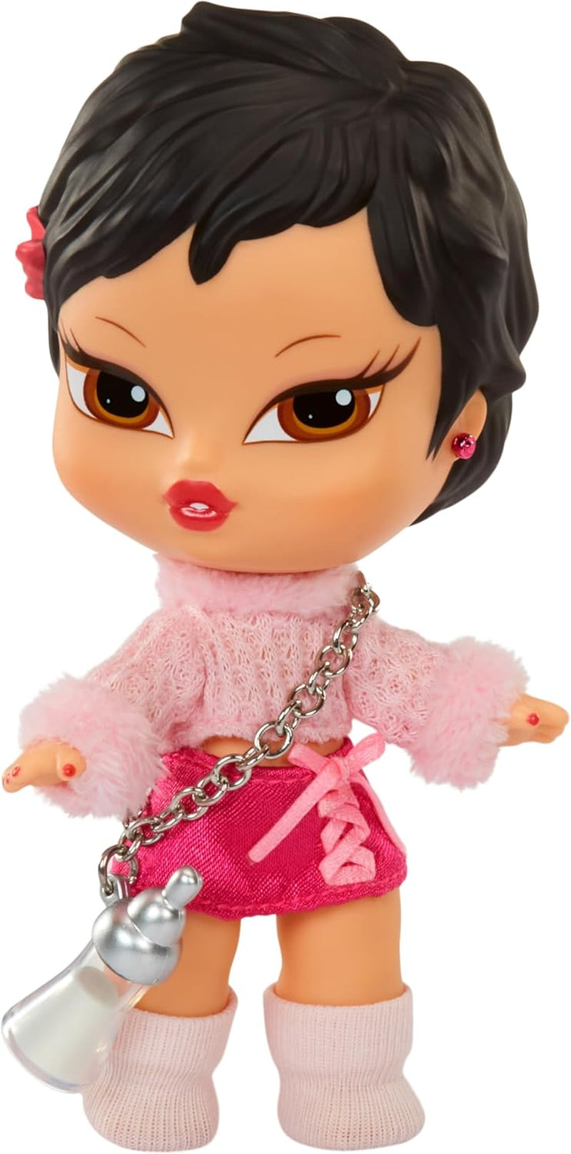 Bratz Babyz Runwayz Doll - Jade - 1 Sammel-Modepuppe mit Modischem Outfit, Niedliche Babypuppe mit einer Halskette, die Auch Als Schlüsselanhänger Dient - Kinderspielzeug - für Kids ab 6 Jahre