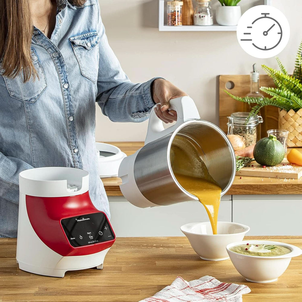 Soup&Plus LM924500 Standmixer, 1100 W, Schüssel 2 L, Edelstahlklingen, 3 automatische Programme, Manueller Modus, Perfektes Mixen, Suppen, Smoothies, Eussies, Made in France, Soup&Plus Mother and Child Naty Shop