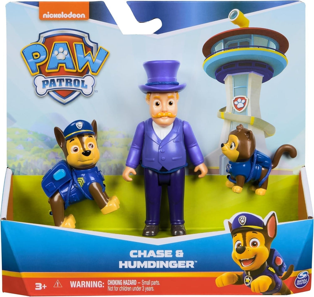 PAW PATROL Hero Pups – Actionfiguren-Set mit 1 Chase Dog-Figur, 1 Chaos Cat-Figur und 1 Besserwisser-Bürgermeister-Figur, Spielzeug geeignet für Actionfiguren ab 3 Jahren Naty Shop