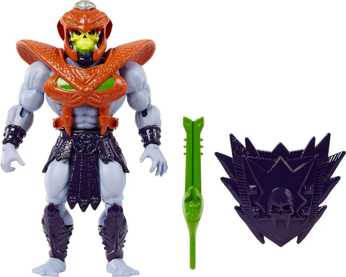MASTERS of the UNIVERSE Snake Armor Skeletor – 16 bewegliche Gelenke, Retro-Verpackung, Mini-Comic-Buch, für Kinder ab 6 Jahren und erwachsene Sammler, HKM68-Actionfiguren Naty Shop Standardtitel