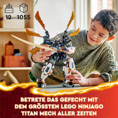 LEGO NINJAGO Cole's Titan Dragon Mech, jucărie de aventură pentru copii, set de joacă Ninja cu 1 minifigurină, cadou de ziua de naștere pentru băieți și fete de la 12 ani, set de joacă Fantasy 71821 Seturi de constructie Besuche den LEGO-Store