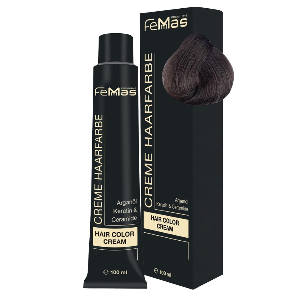 FemMas Hair Colour Pure & Mix Red I Cremă profesională cu ulei de argan, keratină și ceramide I Ca o vopsea de păr permanentă sau nuanță pentru rezultate radiante, de lungă durată I 100 ml