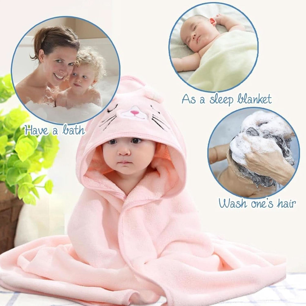 3er-Pack Babyhandtücher mit Kapuze 80 x 80 cm Mutter und Kind Naty Shop