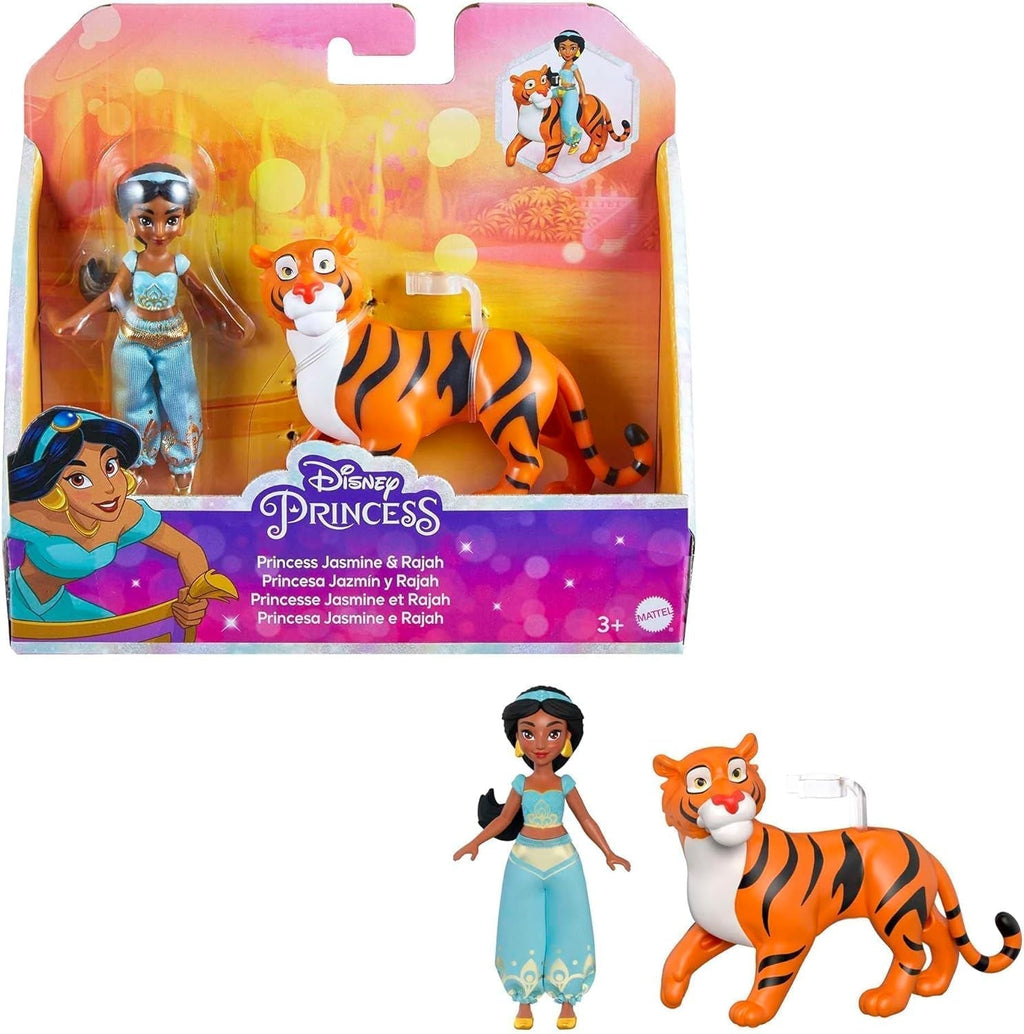 Jucărie Mattel Disney Princess, păpușă mobilă Jasmine Fashion cu haine și accesorii strălucitoare, inspirată de filmul Disney, cadou pentru copii, HLW12 Papusi Naty Shop Micuța Jasmine Tiger Rajah