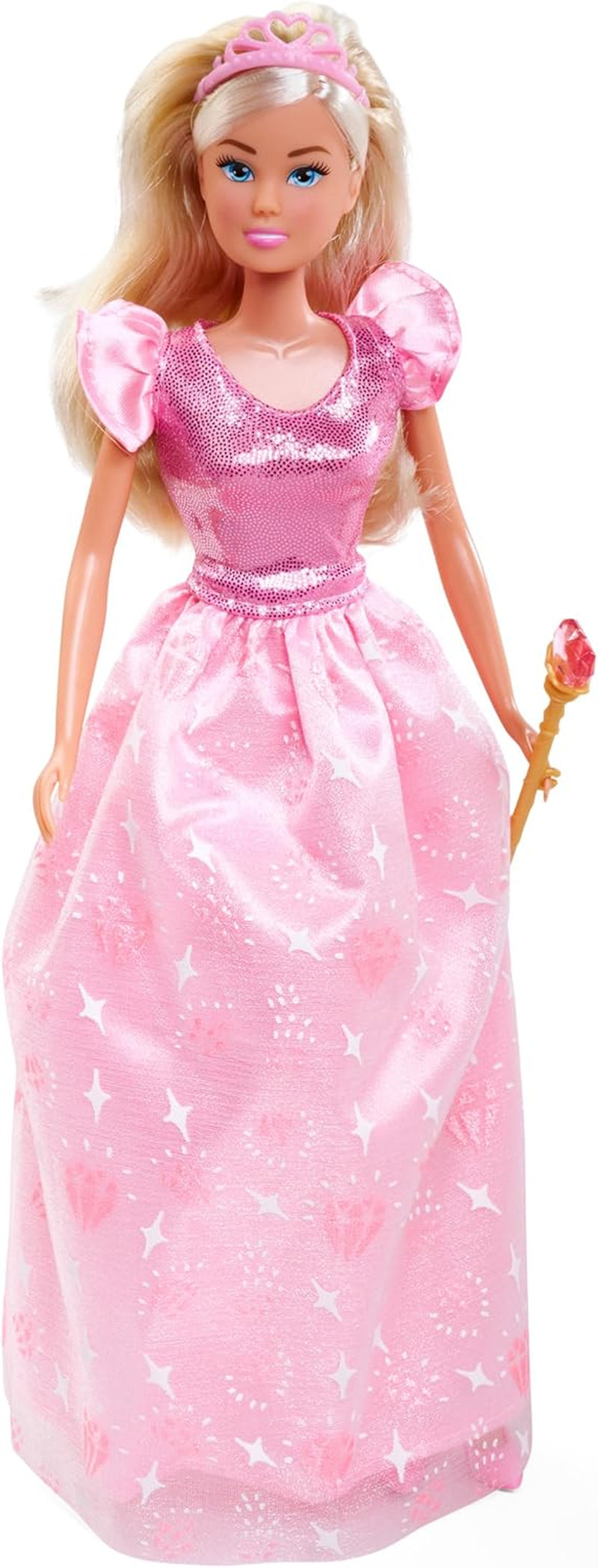 Simba Steffi Love Princess Diamond, Spielpuppe als Prinzessin mit magischer Schatztruhe, Zepter und Diamanten, 29cm, ab 3 Jahren