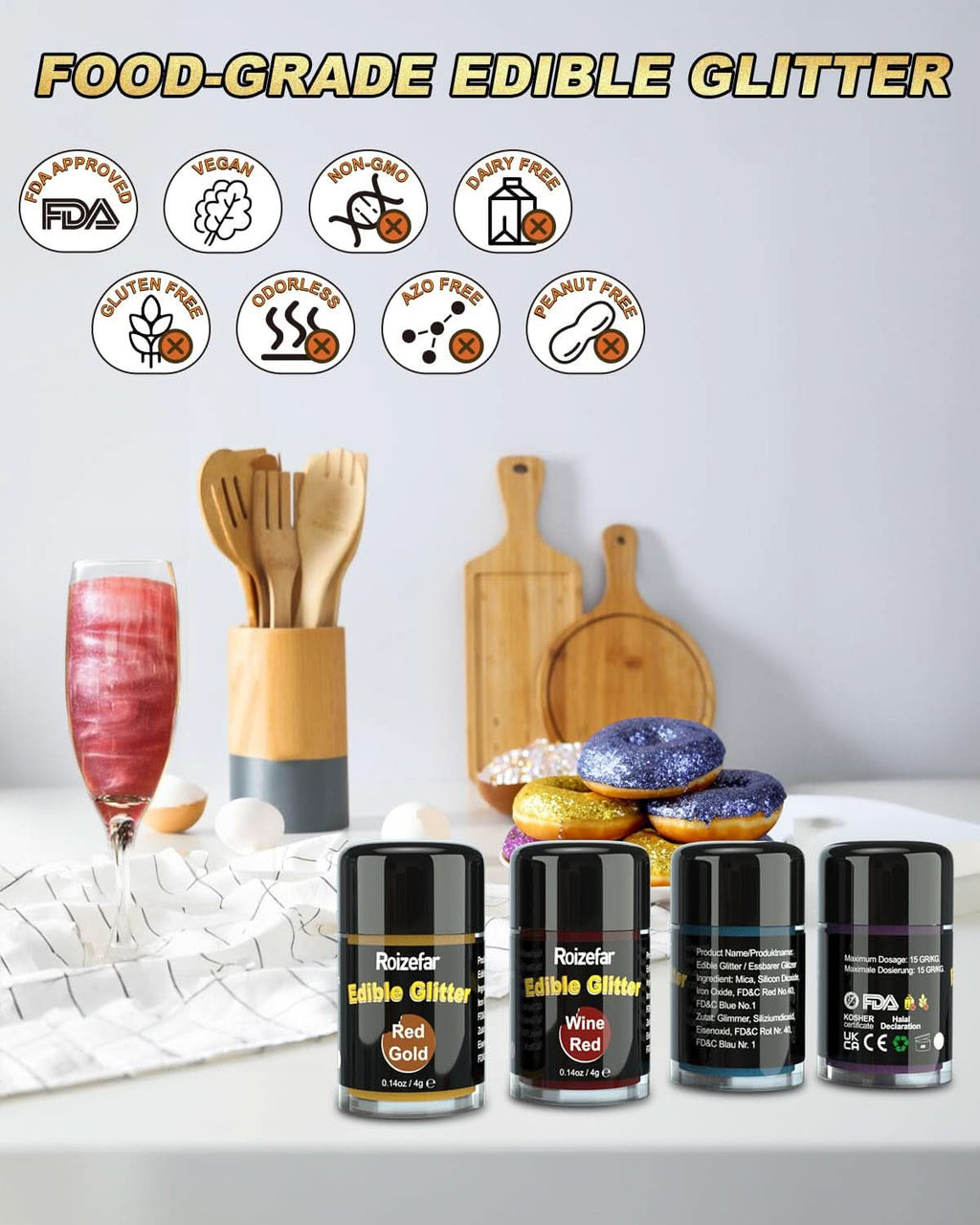 Glitter comestibil, diverse culori si cantitati Naty Shop