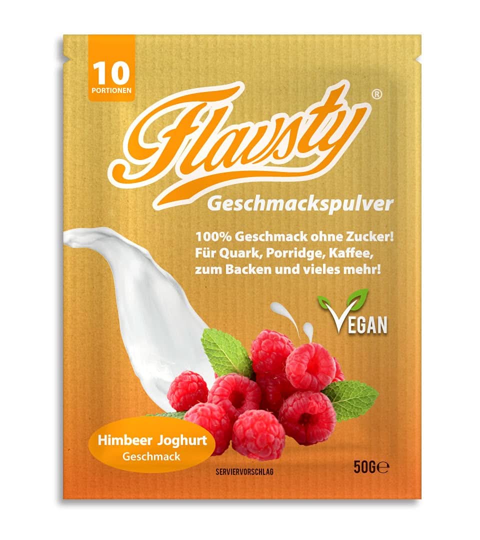 Flavsty® Flavour Powder Marzipan, 50-Gramm-Beutel (10 Portionen) Flavours Naty Shop Himbeerjoghurt