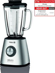 Krups KB439D Blendforce 2 Standmixer | 800 Watt | 5 Geschwindigkeiten | Pulsfunktion | 1,75 Liter Thermoglasbehälter (Nutzvolumen: 1,25 Liter) | Stöße | Eiszerkleiner | Edelstahl Mutter und Kind Naty Shop