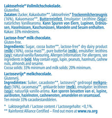 frankonia CHOCOLAT Ciocolată integrală cu lapte fără lactoză și gluten, 100 g