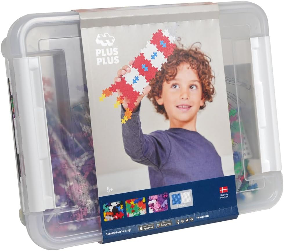 Plus-Plus 9603406 Kreativ-Bausteine Box, Geniales Konstruktionsspielzeug, 2400 Teile