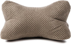 Pernă de citit Gözze - Sven, pernă de gât cu aspect texturat, pernă de citit și relaxare pentru gât și spate, 40 x 25 cm - Taupe