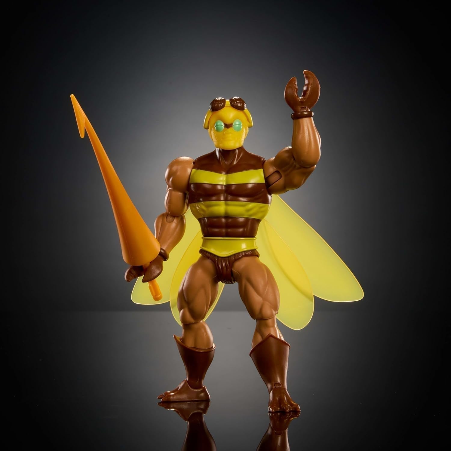 Masters of the Universe Origins Actionfigur Buzz-Off aus der Cartoon-Sammlung, ca. 14 cm groß, aus 1980er TV, Bienenführer mit Flügeln und Brille mit Speer, JBM88 Actionfiguren Naty Shop