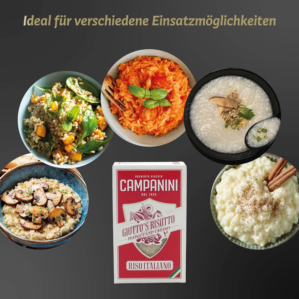 Orez original pentru risotto | Orez Campanini pentru risotto | 1000g | din Italia | Risotto-uri și supe