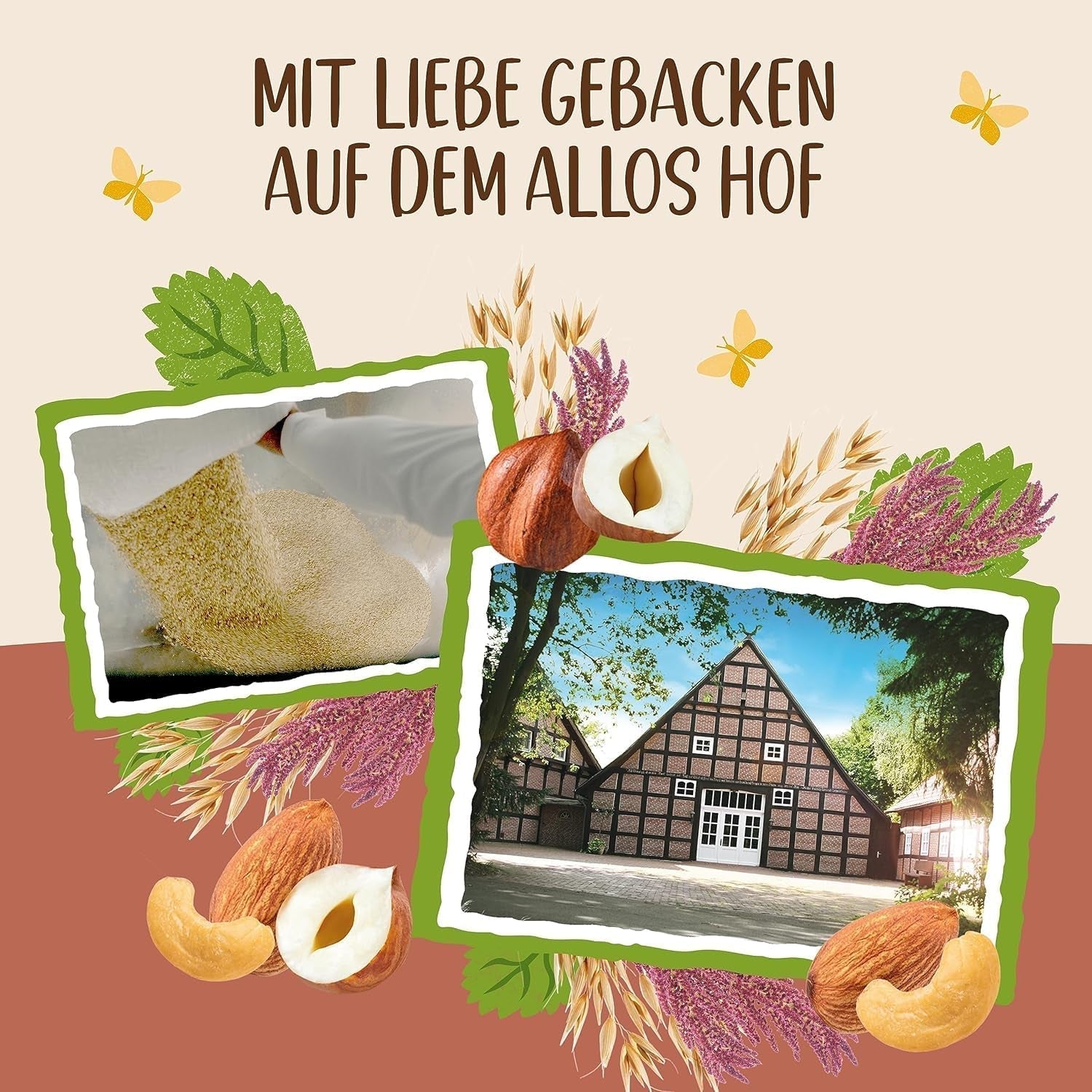 ALLOS Amaranth Crunchy Nobleuss | Muesli organic Nut Ovăz Cereale pentru micul Cereale Naty Shop