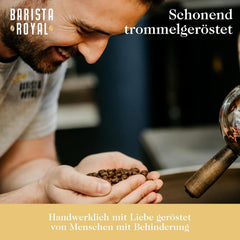 Set de mostre boabe de espresso 4 x 350g boabe de espresso | Pachet Discovery/Pachet de mostre | Robusta și Arabica | Ideal pentru aparate complet automate și portafiltru | BARISTA ROYAL