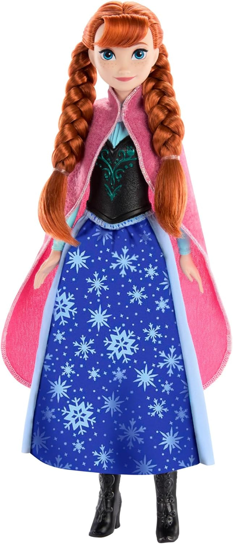 Mattel DISNEY Frozen The Ice Queen Anna Doll - fustă magică cu efect de schimbare a culorilor, activabilă cu ajutorul baghetei cu fulgi de zăpadă și apă, inclusiv periuță de păr, pentru copii de la 3 ani, HTG24 Papusi Naty Shop
