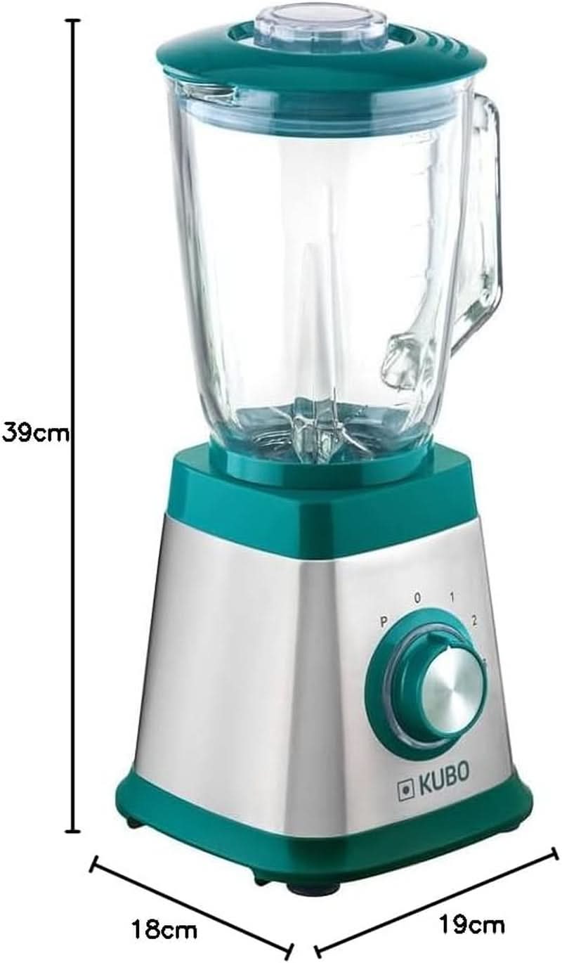Mixer Aus Glas, 1000 W, 4 Geschwindigkeiten, 1,5 L, 6 Klingen Aus Edelstahl, Eiswürfelfunktion Bucatarie Naty Shop