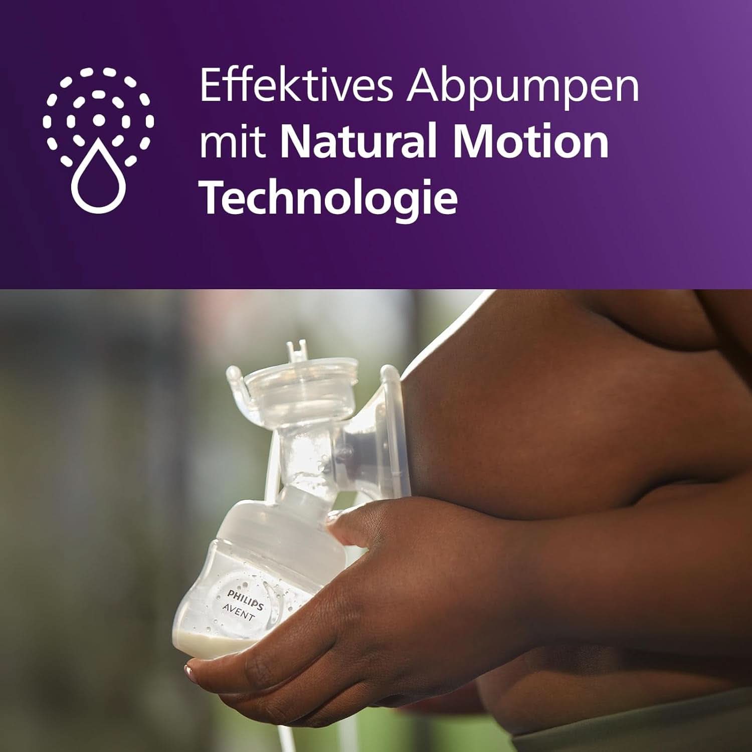 Philips Avent Elektrische Natural Motion Milchpumpe - Set Zum Abpumpen, Aufbewahren Und Füttern Inkl. Flaschen, Schnuller Und Becher (Modell SCD340/31) Lebensmittel- und Stillzubehör Bebe Naty Shop