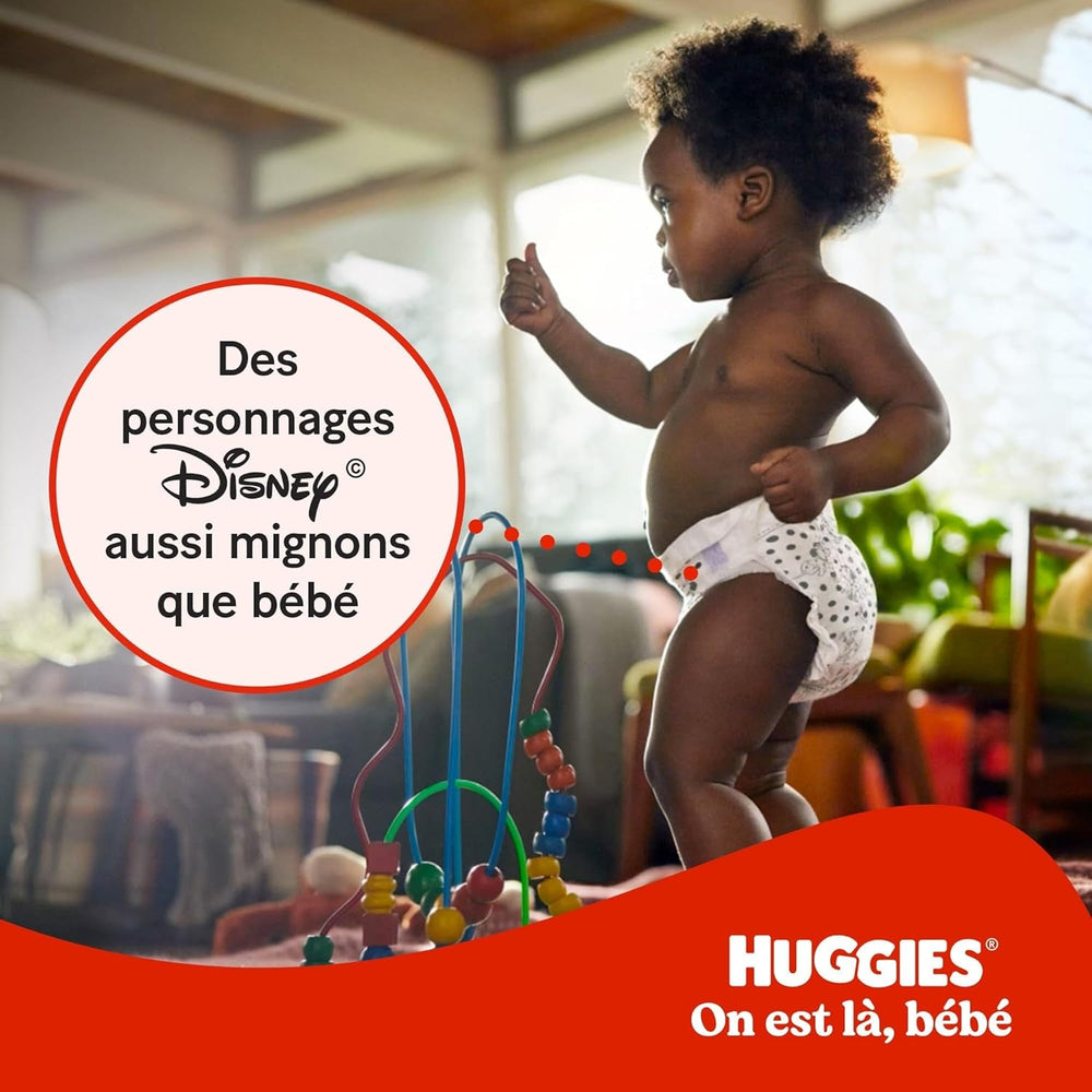 Scutece Huggies pentru bebeluși Little Movers, design Disney, mărimea 5, 126 bucăți (3 x 42), cutie lunară