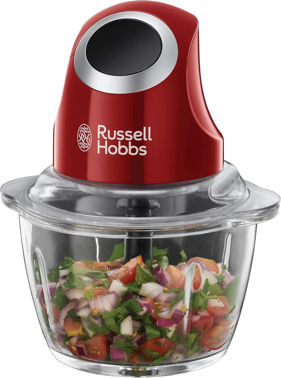 Russell Hobbs Standmixer [1.5L Glasbehälter] Desire Rot (Starker 0.9PS Motor, Impuls-/Ice-Crush-Funktion, Edelstahlmesser, Bpa-Frei Mixer, Elektrischer Zerkleinerer, Smoothie-Maker) 24720-56 Mutter und Kind Naty Shop Mini-Zerkleinerer