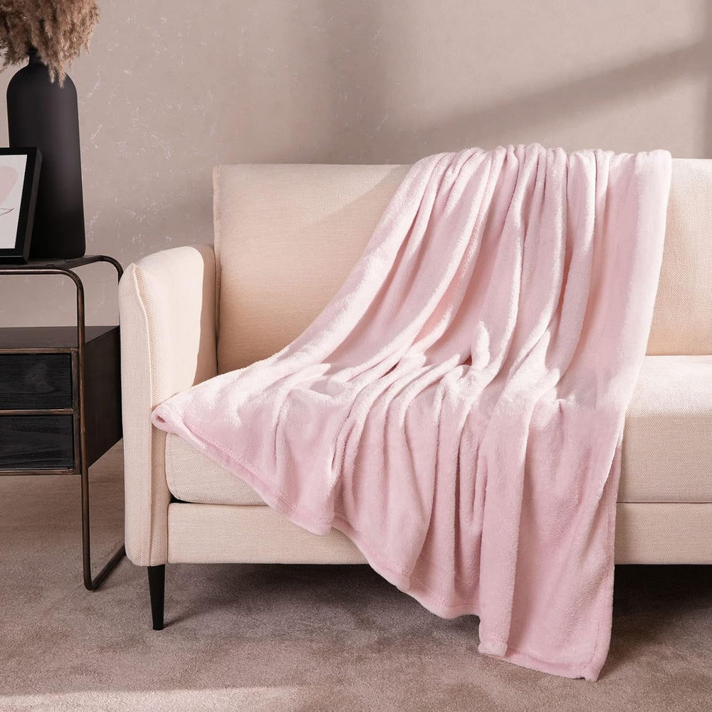 Brentford's Flanell-Fleecedecke, extra weich, groß, flauschig, warm, Tagesdecke für Schlafzimmer, Einzelbett, Sofa, Couch, Blush Pink – 120 x 150 cm. Betten und Decken. Beuche den Brentfords-Store