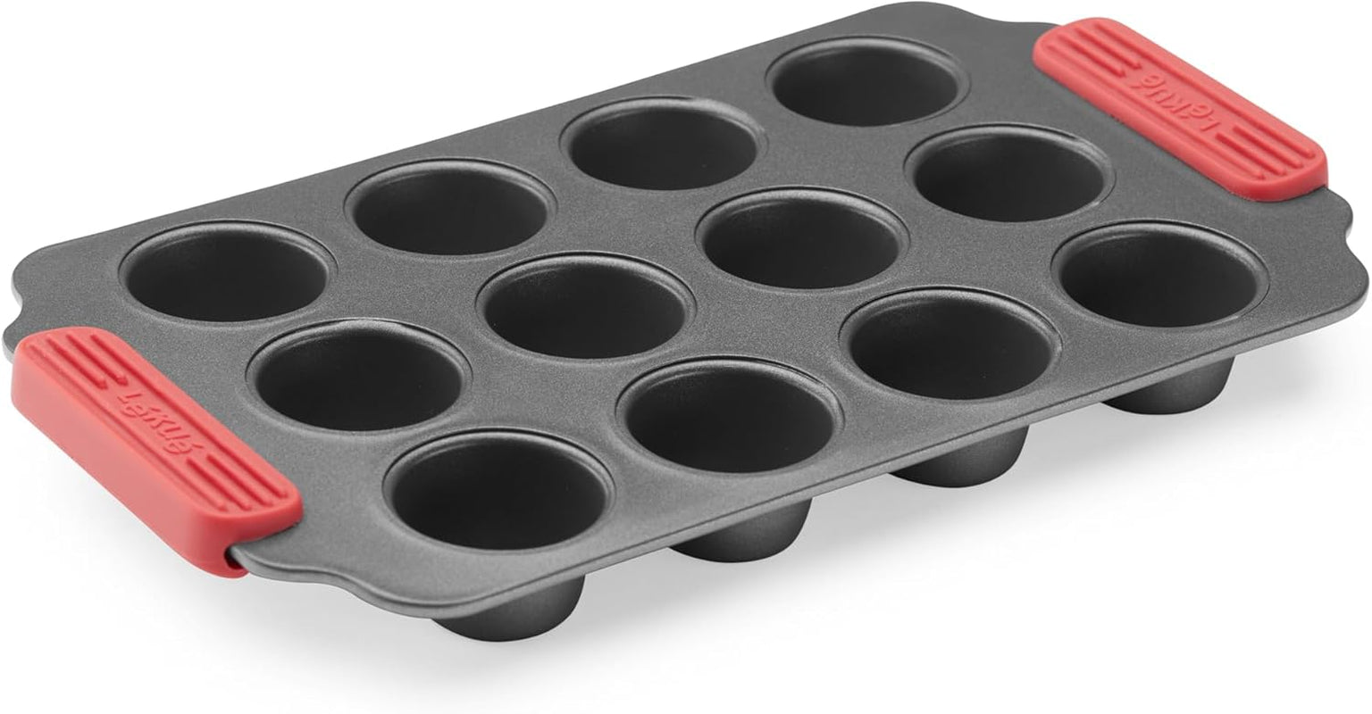 Lékué Muffin-Backform, Antihaftbeschichte, Metall, 6 Muldenformen und Backbleche Naty Shop Mini Muffins