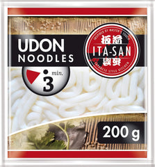 ITA-SAN Udon-Nudeln, gekocht, schnell und einfach zubereitet, für Udon-Suppe und andere asiatische Gerichte, vegetarisch, 30 x 200 g