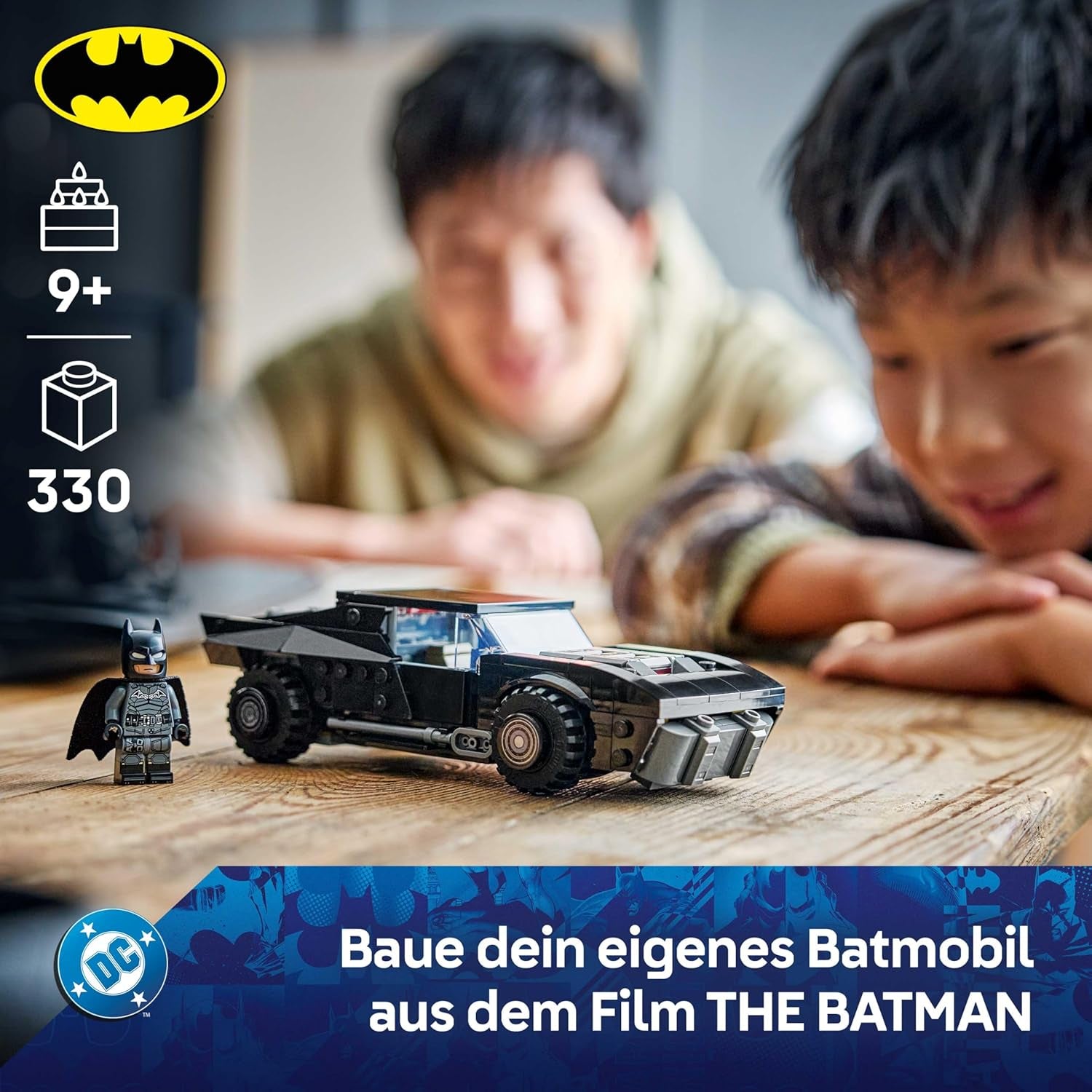 LEGO DC Batman: The Batman Batmobil - Kinder Spielzeug - Spielset mit Modellauto und Superhelden Minifigur für Kinder ab 9 Jahren - Kreatives Geschenk für Jungen, Mädchen und Fans - 76332