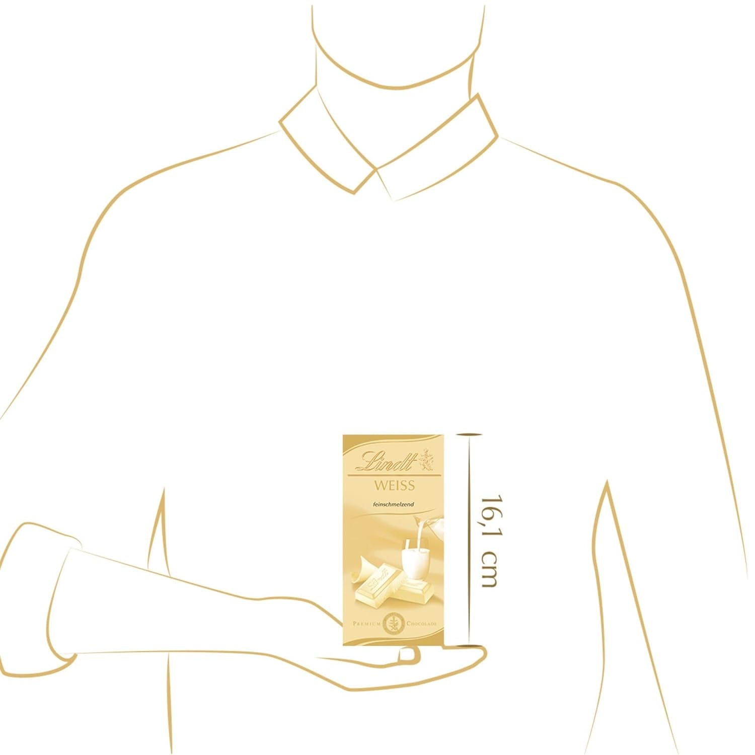 Lindt fein geschmolzene weiße Schokolade, 100 Gramm Pralinen Naty Shop