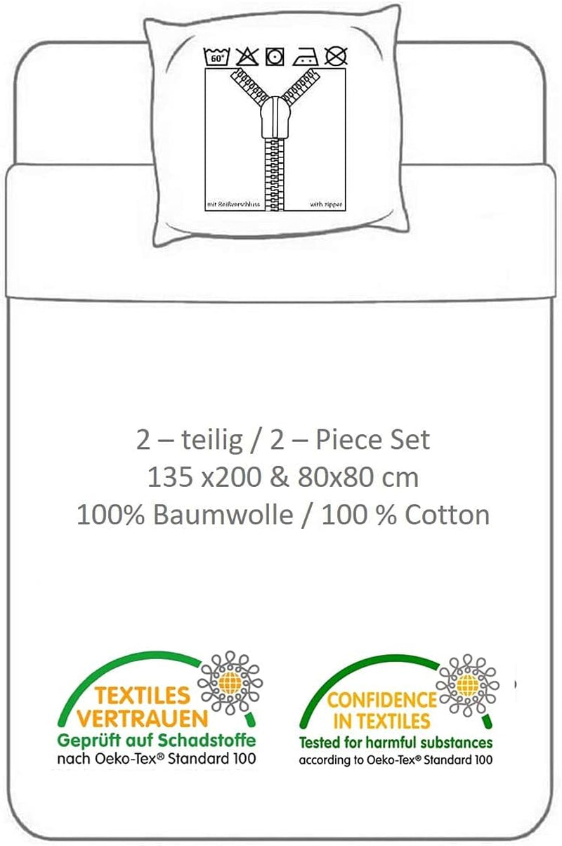 Bettwäsche für Kinder, Filme und Zeichentrickfilme, wendbar, Baumwolle Bettwäsche - Kinder Naty Shop