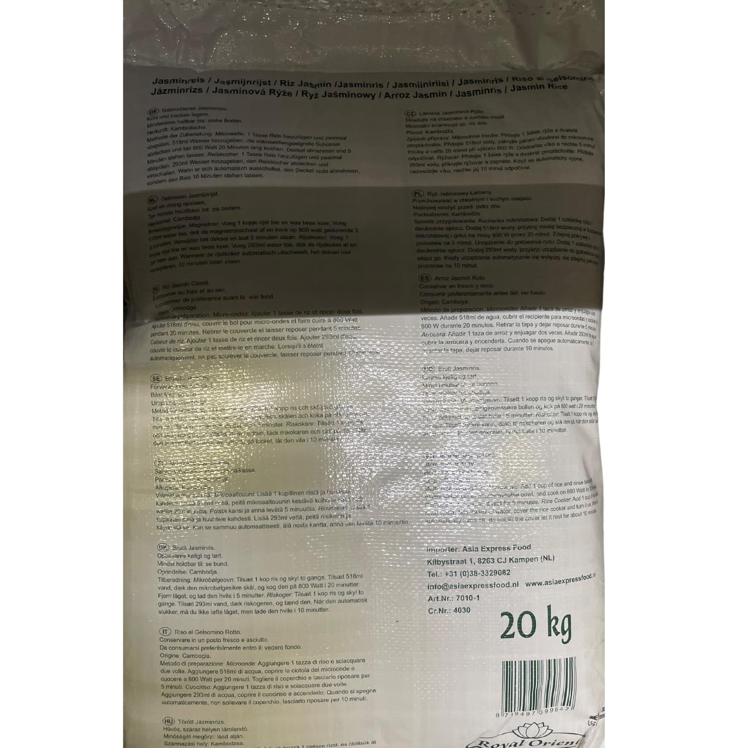 Royal Orient - Jasminreis - (1 X 20 KG)