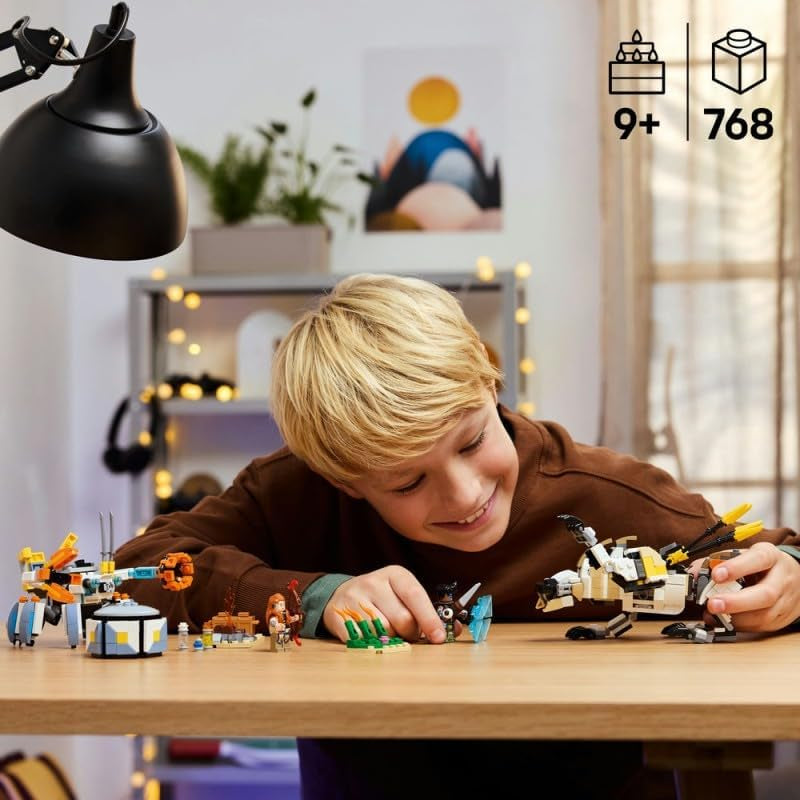 LEGO Horizon Adventures Aloy und Varl vs. Panzerwanderer und Sägezahn, Spielzeug mit Monstermaschinen und Minifiguren, Spielset zum Sammeln für Fans vom Videospiel, Jungen & Mädchen ab 9 Jahren 77037