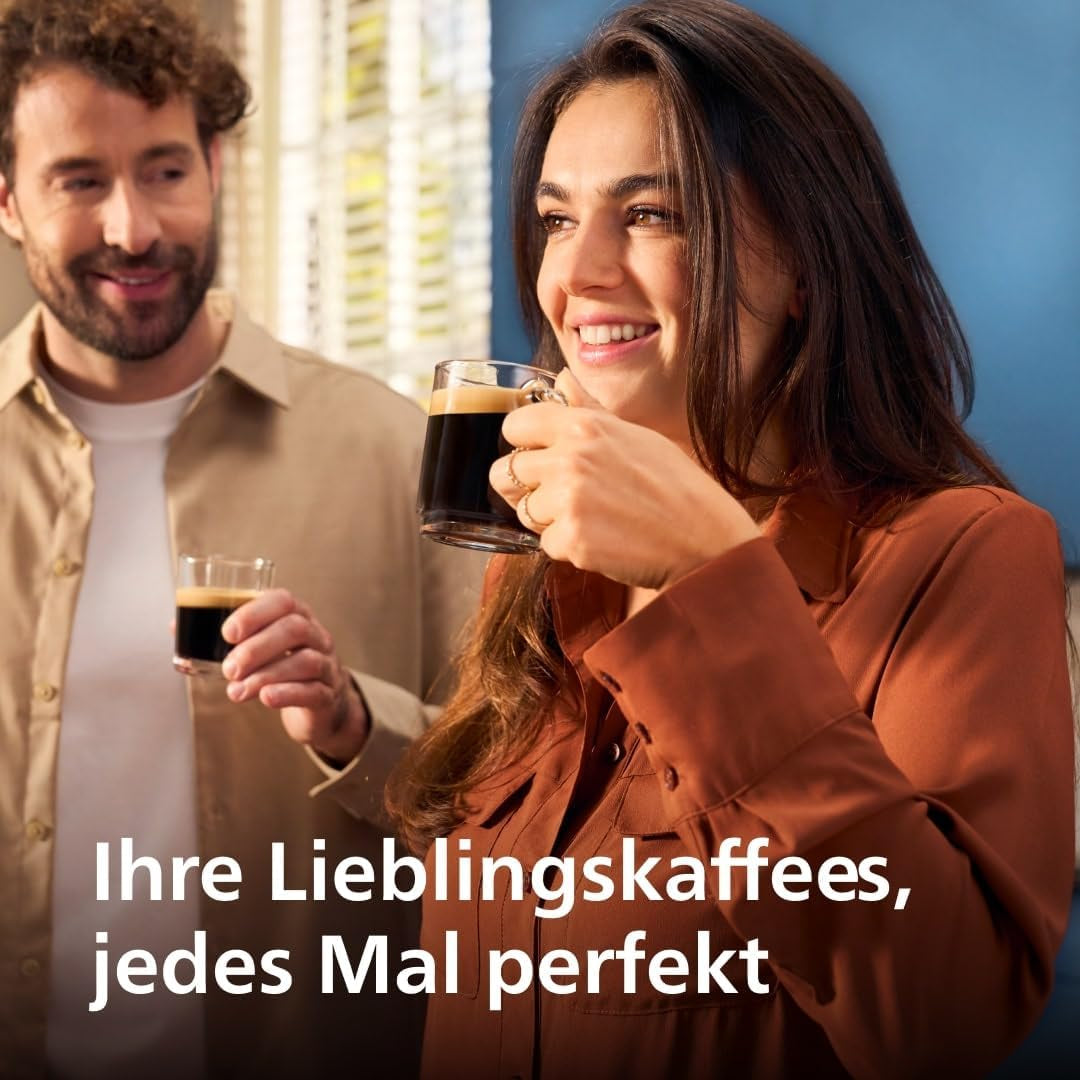Espressor automat PHILIPS seria 2200 - 2 specialități de cafea, afișaj tactil, spumator clasic de lapte, râșniță ceramică, negru mat (EP2220/10)