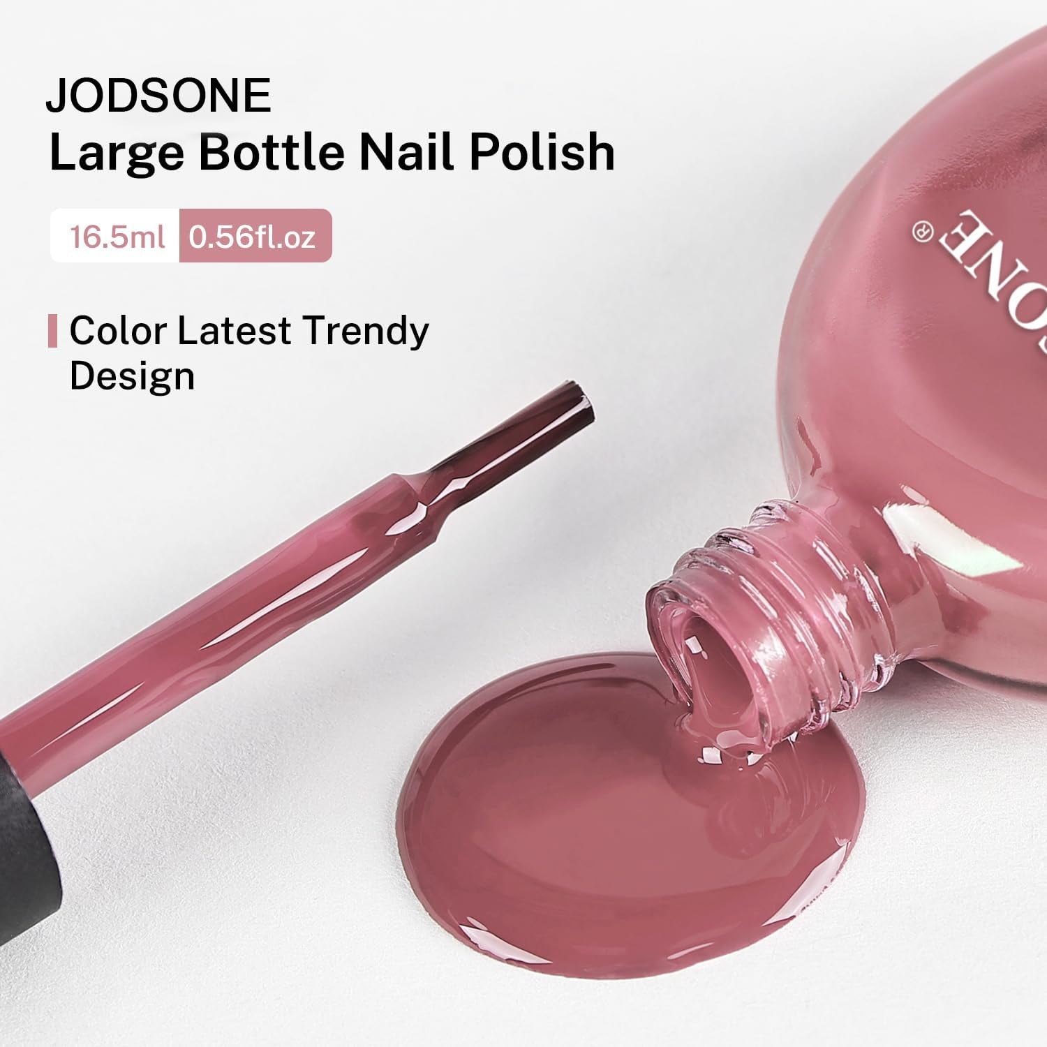 JODSONE Oja Roz Pădure 16,5 ml, Volum Mare, Oja Roz Deschis cu Uscare Rapidă, Culoare de Lungă Durată și Uscare Rapidă, Nail Art DIY, Manichiură Acasă, Cadou pentru Femei